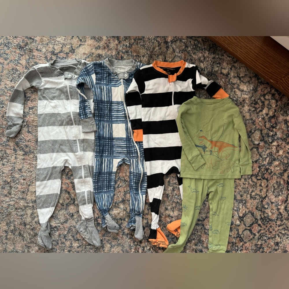 18 Month Pajamas - 3 Burts Bees and 1 Carters